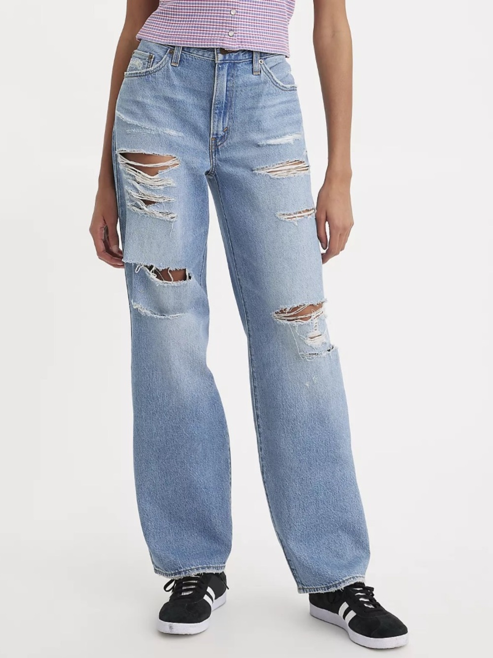 Levi’s Baggy Dad Distressed - Medium Blue
